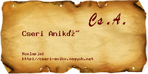 Cseri Anikó névjegykártya