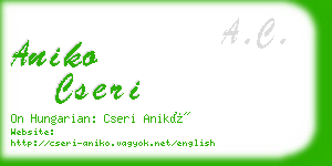 aniko cseri business card